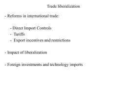 Trade liberalization