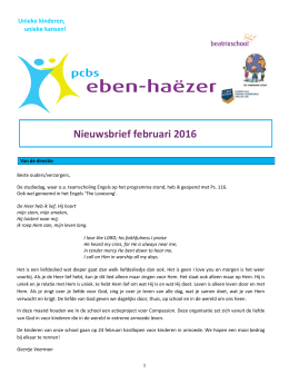 Nieuwsbrief februari 2016 - PCBS Eben