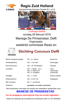 springen paarden regiokampioenschap Delft 28-02-2016