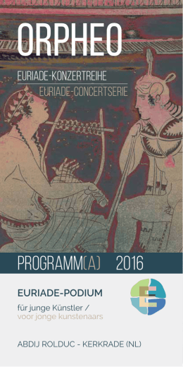 programm(a) 2016 - Stichting Euriade