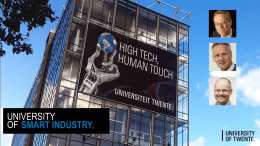 Smart Industry @ Universiteit Twente