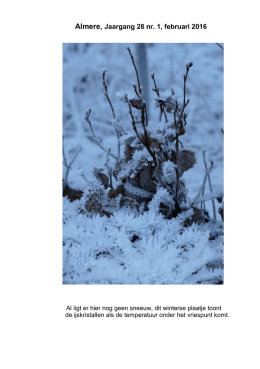 Nieuwsbrief februari 2016