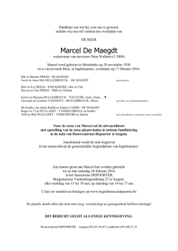 Marcel De Maegdt - Begrafenissen Depoorter