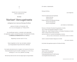 Norbert Verougstraete - Begrafenissen Stockman