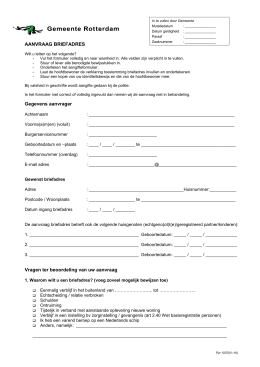 aanvraag briefadres - Gemeente Rotterdam