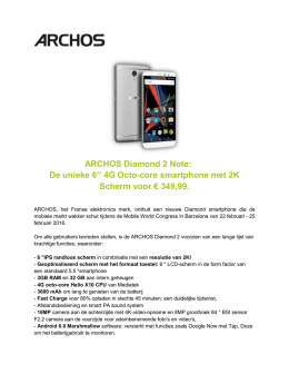 ARCHOS Diamond 2 Note: De unieke 6`` 4G Octo