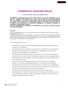 commercial manager belux