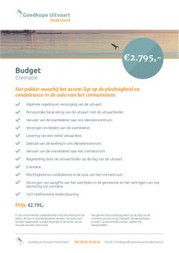 Budget - Goedkope uitvaart nederland