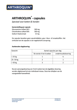 Specificaties Arthroquin® capsule