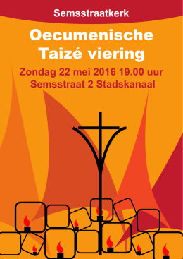 Poster Taizé Viering