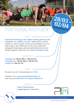 functional bootcamp - Personal Trainer Tim