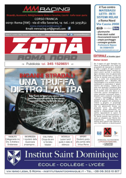 Zona 12-02-16 - Il notiziario gratuito di Roma Nord