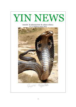 Yin news febbraio marzo 2016 - Libreria Cristina Pietrobelli