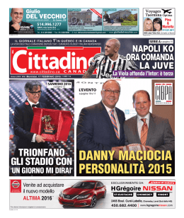 Danny MacIocIa PersonaLItà 2015 - Il giornale italiano primo in