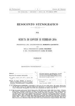 Atti Parlamentari - Camera dei Deputati