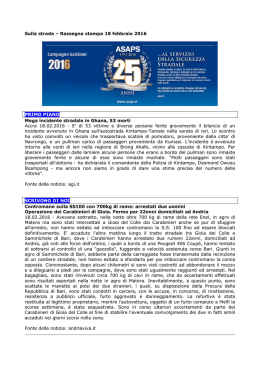 Leggi la rassegna del 18 febbraio 2016