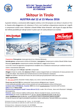 Skitour in Austria - CAI sezione di Firenze