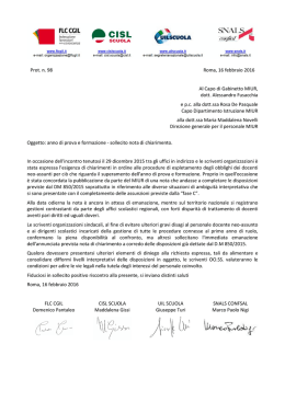 lettera formale - Sito ufficiale della CISL SCUOLA di CUNEO