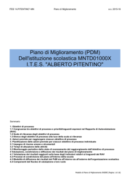 Piano miglioramento a.s. 2015/16