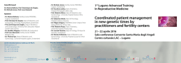 1st Lugano Advanced Training In Reproductive Medicine