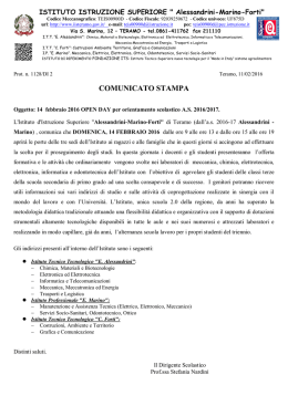 comunicato stampa - IIS Alessandrini-Marino