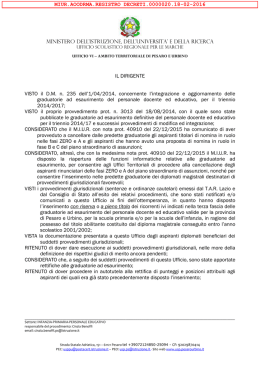 Decreto n. 20 del 18/2/2016 - Ufficio Scolastico Provinciale di