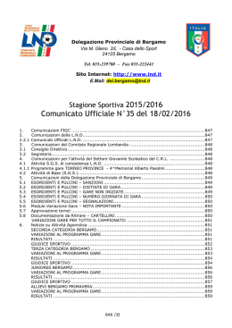 19.02 comunicato ufficiale integrale comitato