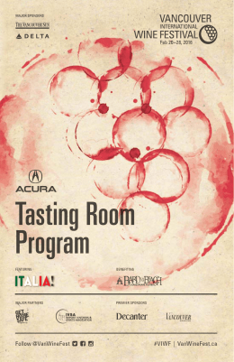 Tasting Room Program - Vancouver International Wine Festival