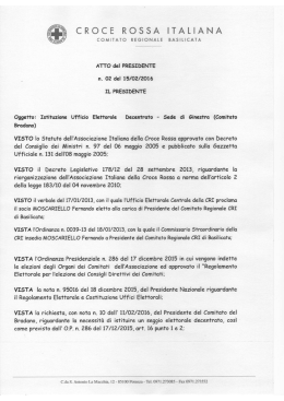 (ufficio elettorale sede distaccata Ginestra)ATTO DEL PRESIDENTE