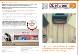Bbetween Scrittura 2016 - University of Milano
