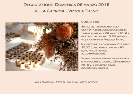Degustazione Domenica 06 marzo 2016 Villa Caproni