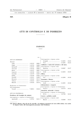 Atti Parlamentari - Camera dei Deputati