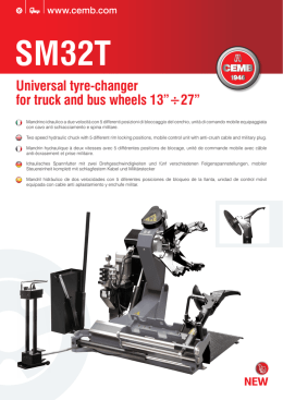 Universal tyre-changer for truck and bus wheels 13”÷27”