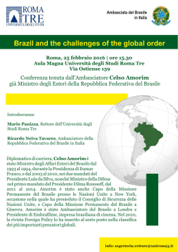 Brazil and the challenges of the global order