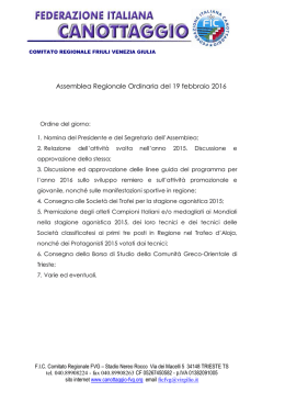 Ordine del Giorno - Federazione Italiana Canottaggio