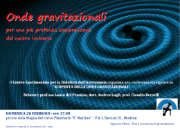 SCOPERTA DELLE ONDE GRAVITAZIONALI
