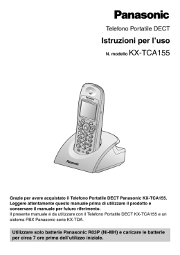 Manuale d`uso del telefono proprietario DECT Panasonic KX