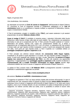 lettera - Scuola Politecnica e delle Scienze di Base