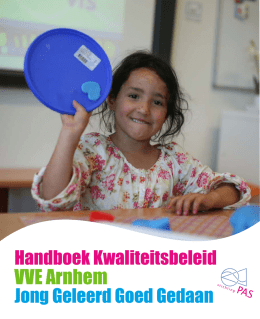 Handboek kwaliteitsbeleid VVE Arnhem