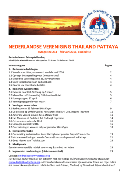 eMagazine 233 - Nederlandse Vereniging Thailand Pattaya