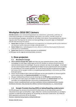 Werkplan 2016 DEC Liemers
