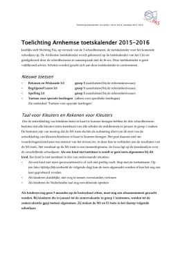 Toelichting Arnhemse toetskalender 2015-2016