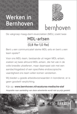 MDL-arts - MedischContactBanen.nl
