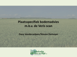 Plaatsspecifiek bodemadvies mbv de Veris scan