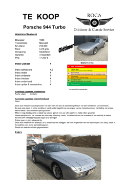 TE KOOP Porsche 944 Turbo