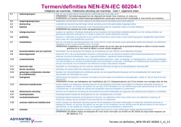 Termen/definities NEN-EN-IEC 60204-1