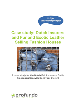 Dutch Insurers and Fur and Exotic Leather