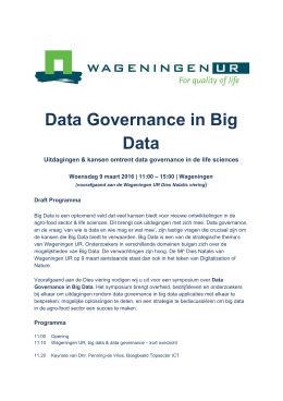 Data Governance in Big Data