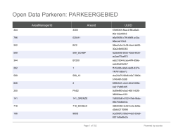 Open Data Parkeren: PARKEERGEBIED
