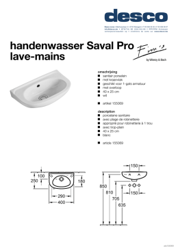 handenwasser Saval Pro lave-mains
